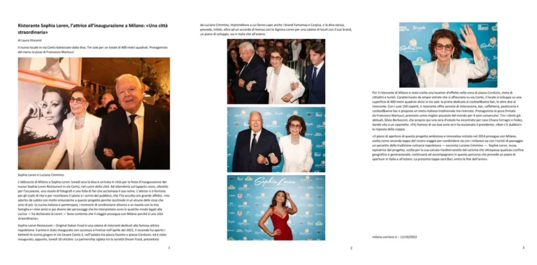 Ristorante Sophia Loren, l’attrice all’inaugurazione a Milano: “Una città straordinaria”